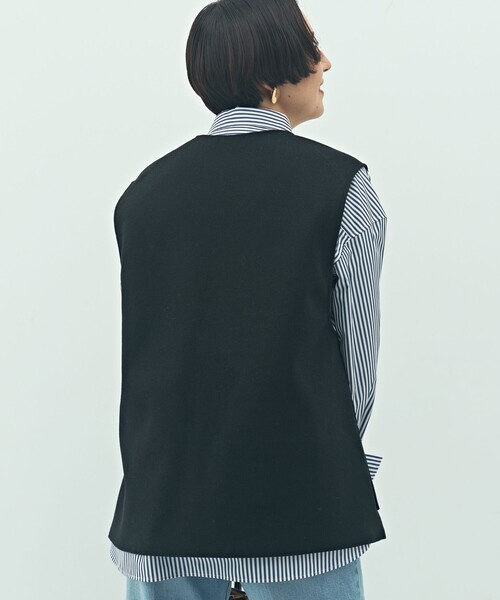NOLLEY’S（ノーリーズ）の「ウォッシャブルストレッチジャージベスト（ベスト・レディース・ベージュ/ブラック・FREE）」の12枚目の写真