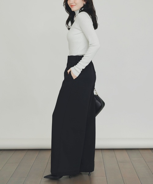 PICCIN(ピッチン)の「ワイドパンツ(高身長)(その他パンツ・レディース・オフホワイト/ブラック・M)」の22枚目の写真
