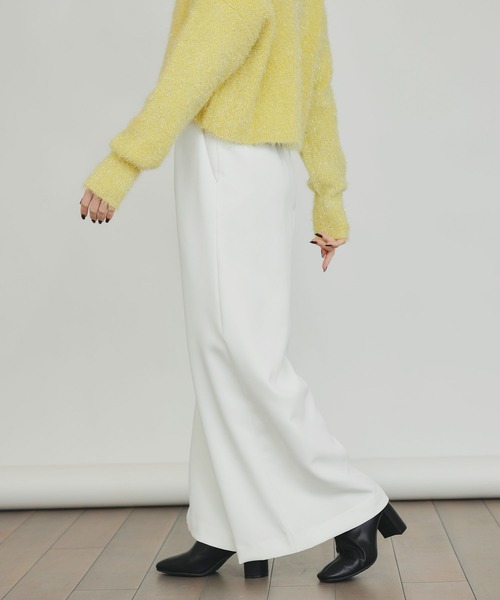 PICCIN(ピッチン)の「ワイドパンツ(高身長)(その他パンツ・レディース・オフホワイト/ブラック・M)」の4枚目の写真
