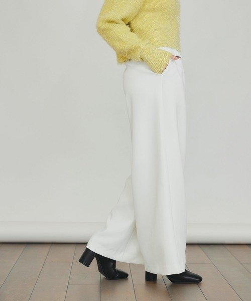 PICCIN(ピッチン)の「ワイドパンツ(高身長)(その他パンツ・レディース・オフホワイト/ブラック・M)」の6枚目の写真
