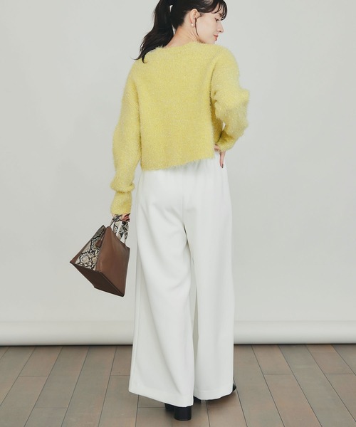 PICCIN(ピッチン)の「ワイドパンツ(高身長)(その他パンツ・レディース・オフホワイト/ブラック・M)」の10枚目の写真