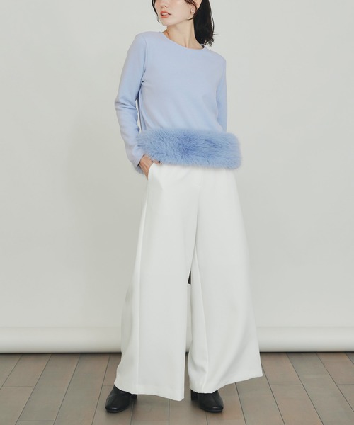 PICCIN(ピッチン)の「ワイドパンツ(高身長)(その他パンツ・レディース・オフホワイト/ブラック・M)」の15枚目の写真