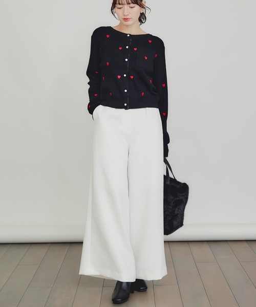 PICCIN(ピッチン)の「ワイドパンツ(高身長)(その他パンツ・レディース・オフホワイト/ブラック・M)」の11枚目の写真