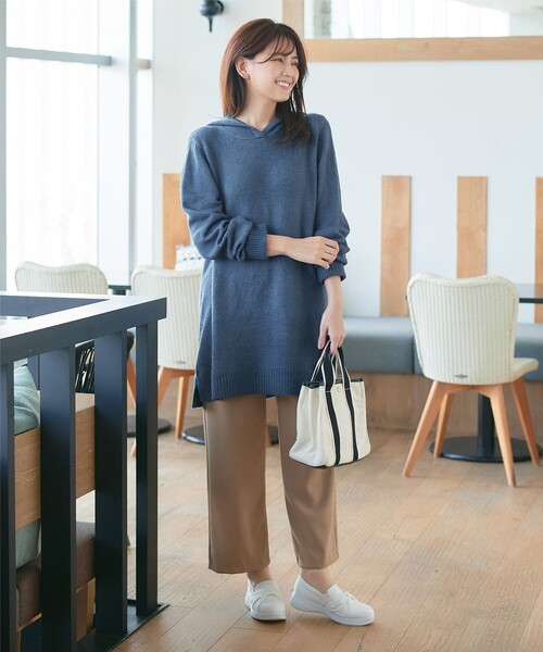 Tiaclasse(ティアクラッセ)の「ジョーゼットニットワイドパンツ(その他パンツ・レディース・モカ/ブラック・L/M/S)」の16枚目の写真