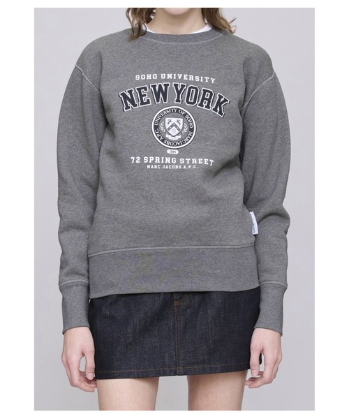 A.P.C.（アーペーセー）の「THE SHRUNKEN NY CREWNECK / A.P.C. x MARC JACOBS（スウェット・レディース・グレー・S/M）」の4枚目の写真