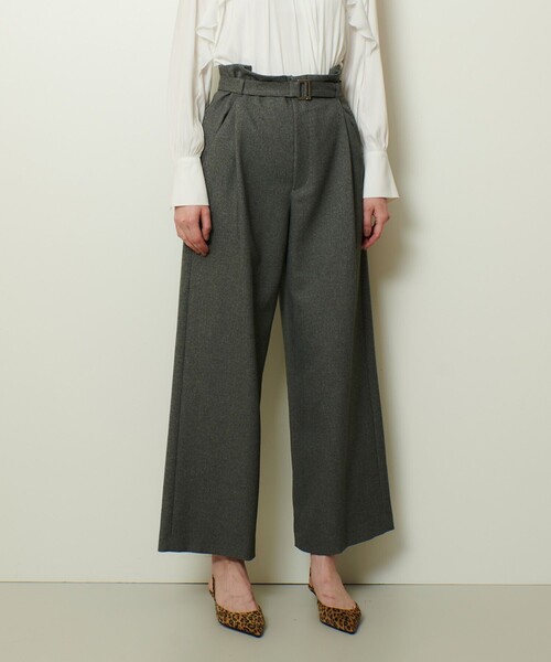 allureville(アルアバイル)の「ウールライクフランネルヨークレスパンツ(その他パンツ・レディース・ブラウン/グレー系その他/オフホワイト・1/2)」の16枚目の写真