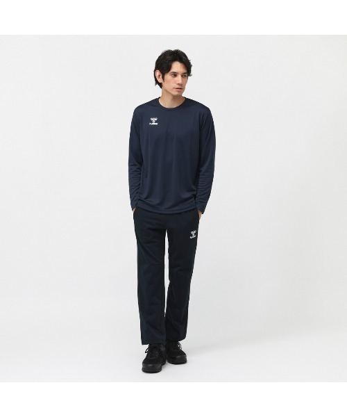 hummel（ヒュンメル）の「ヒュンメル hummel ワンポイントロングスリーブシャツ（Tシャツ/カットソー・メンズ・ネイビー/ホワイト/ブラック・M/L/LL）」の5枚目の写真