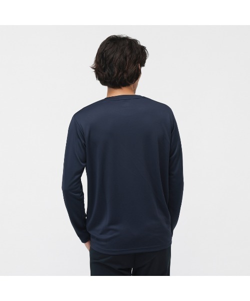 hummel（ヒュンメル）の「ヒュンメル hummel ワンポイントロングスリーブシャツ（Tシャツ/カットソー・メンズ・ネイビー/ホワイト/ブラック・M/L/LL）」の4枚目の写真