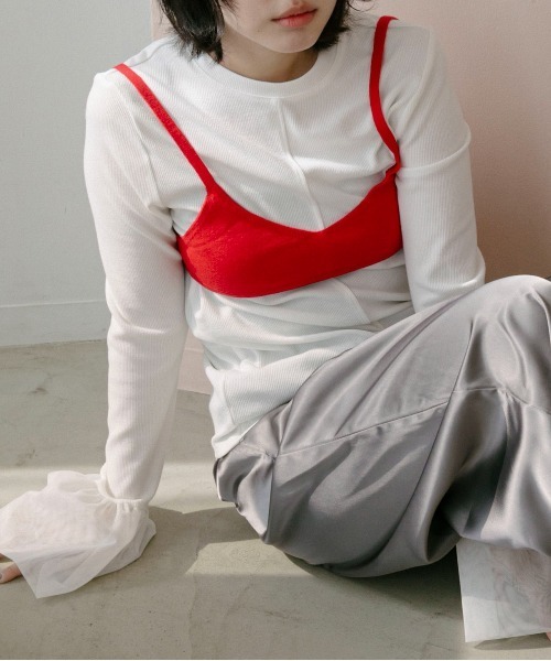 PILIT（ピリット）の「ニットブラビスチェ（その他トップス・レディース・ブラック/レッド/ピンク/アイボリー・FREE）」の4枚目の写真