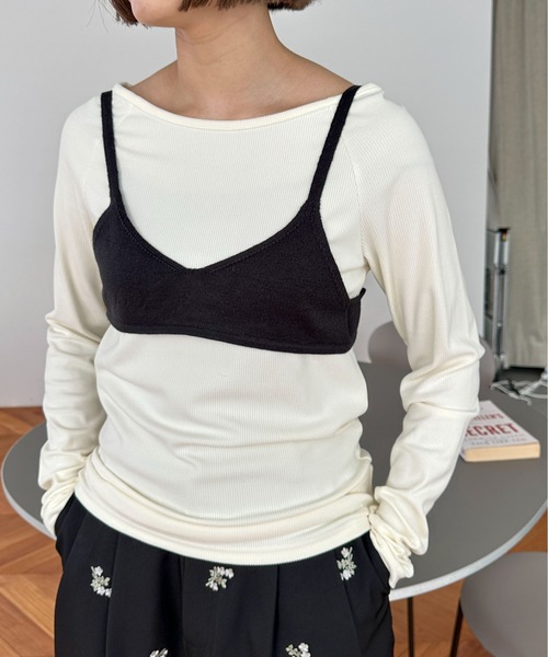 PILIT（ピリット）の「ニットブラビスチェ（その他トップス・レディース・ブラック/レッド/ピンク/アイボリー・FREE）」の5枚目の写真