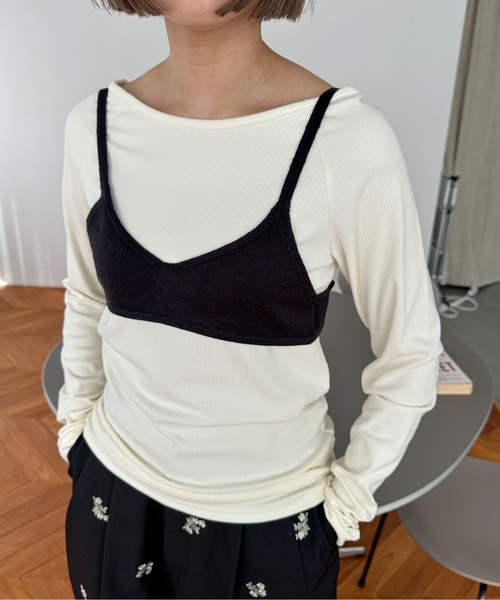 PILIT（ピリット）の「ニットブラビスチェ（その他トップス・レディース・ブラック/レッド/ピンク/アイボリー・FREE）」の6枚目の写真