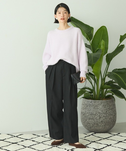 AMERICAN HOLIC（アメリカンホリック）の「サイドゴム2タックパンツ（その他パンツ・レディース・ブラウン系その他4/ブラック/グレー系その他3・M/L）」の7枚目の写真