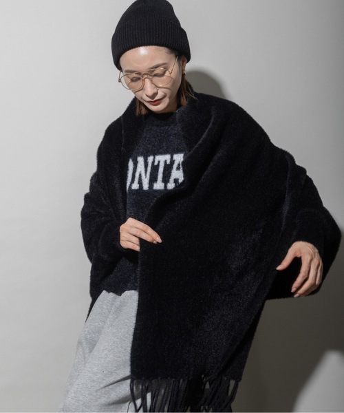 lodie(ロディ)の「モールニット フリンジポンチョカーデ(カーディガン/ボレロ・レディース・ベージュ/ブラック/グレー・FREE)」の10枚目の写真