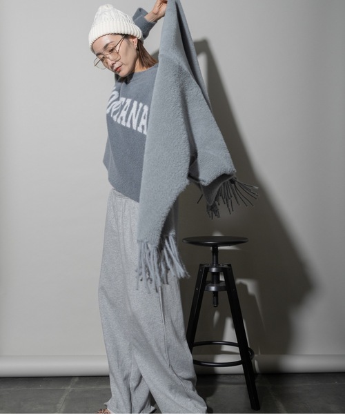 lodie(ロディ)の「モールニット フリンジポンチョカーデ(カーディガン/ボレロ・レディース・ベージュ/ブラック/グレー・FREE)」の15枚目の写真