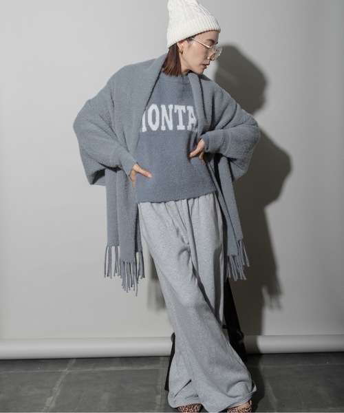 lodie(ロディ)の「モールニット フリンジポンチョカーデ(カーディガン/ボレロ・レディース・ベージュ/ブラック/グレー・FREE)」の17枚目の写真