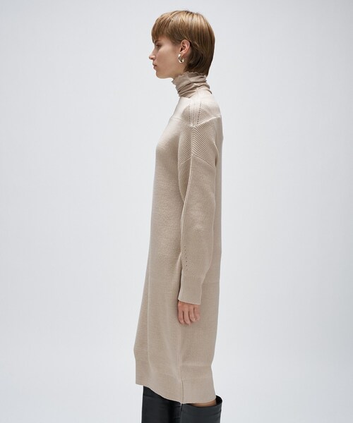 cloenc(クロエンス)の「畦ニットロングワンピース(ワンピース・レディース・チャコールグレー/グレー/ナチュラル・02)」の6枚目の写真