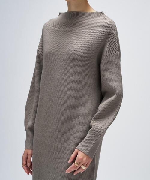 cloenc(クロエンス)の「畦ニットロングワンピース(ワンピース・レディース・チャコールグレー/グレー/ナチュラル・02)」の14枚目の写真