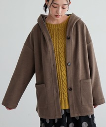 n'OrLABEL | 『フード付きウールライクコーディガン』(ダウンジャケット/コート)