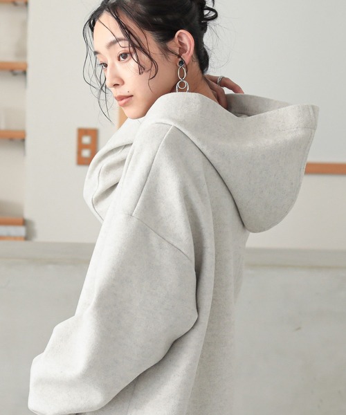 n'OrLABEL(ノアールレーベル)の「『フード付きウールライクコーディガン』(ダウンジャケット/コート・レディース・オートミール/ブラック/モカ・FREE)」の21枚目の写真