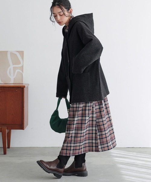 n'OrLABEL(ノアールレーベル)の「『フード付きウールライクコーディガン』(ダウンジャケット/コート・レディース・オートミール/ブラック/モカ・FREE)」の19枚目の写真