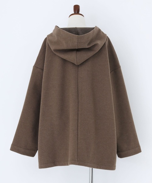 n'OrLABEL(ノアールレーベル)の「『フード付きウールライクコーディガン』(ダウンジャケット/コート・レディース・オートミール/ブラック/モカ・FREE)」の13枚目の写真