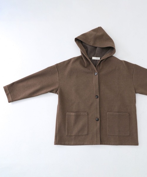 n'OrLABEL(ノアールレーベル)の「『フード付きウールライクコーディガン』(ダウンジャケット/コート・レディース・オートミール/ブラック/モカ・FREE)」の12枚目の写真