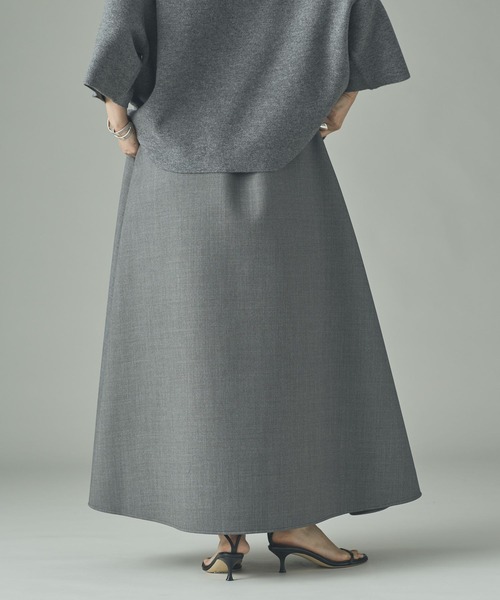 Curensology（カレンソロジー）の「Curensology(カレンソロジー)/ウールボンディングフレアスカート（スカート・レディース・ブラック/グレー・FREE）」の11枚目の写真