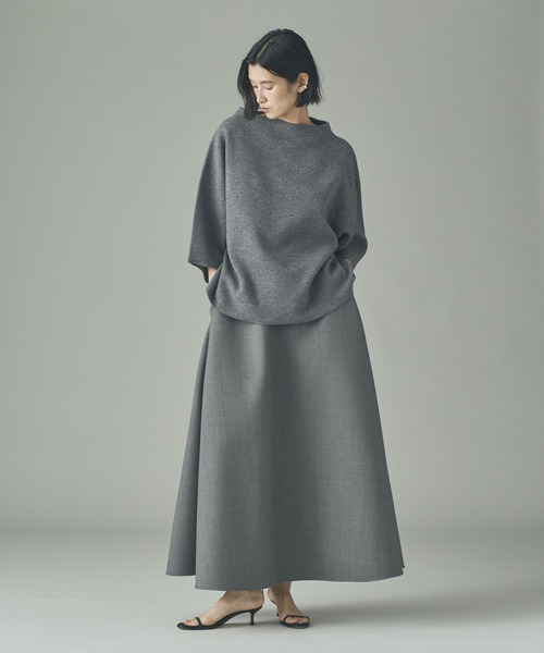 Curensology（カレンソロジー）の「Curensology(カレンソロジー)/ウールボンディングフレアスカート（スカート・レディース・ブラック/グレー・FREE）」の13枚目の写真