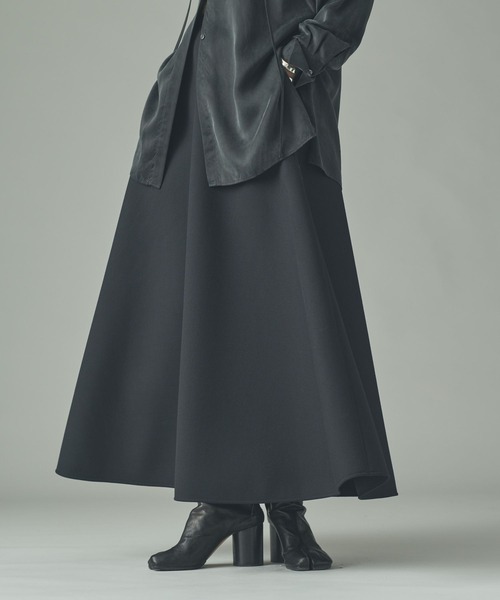 Curensologyカレンソロジー⭐︎新品ウールボンディングスカートベージュ36 Curensology(カレンソロジー)｜ウールボンディングスカート/ブラック