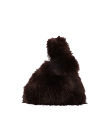 MSGM（エムエスジーエム）の「Faux Fur Mini Bag ー Brown（ハンドバッグ）」