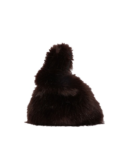 MSGM（エムエスジーエム）の「Faux Fur Mini Bag ー Brown（ハンドバッグ・レディース・ブラウン・ONE SIZE）」の2枚目の写真