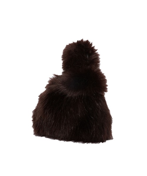 MSGM（エムエスジーエム）の「Faux Fur Mini Bag ー Brown（ハンドバッグ・レディース・ブラウン・ONE SIZE）」の3枚目の写真