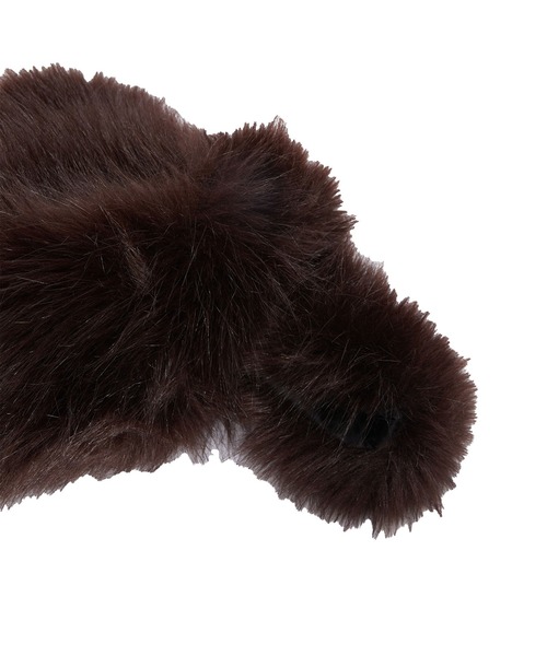 MSGM（エムエスジーエム）の「Faux Fur Mini Bag ー Brown（ハンドバッグ・レディース・ブラウン・ONE SIZE）」の4枚目の写真