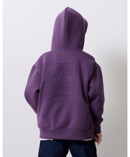 XLARGE KIDS（エクストララージキッズ）の「バックOGダンボールニットジップパーカー（パーカー・キッズ・ブラック/パープル・140cm/130cm/110cm/120cm/90cm/100cm）」の12枚目の写真