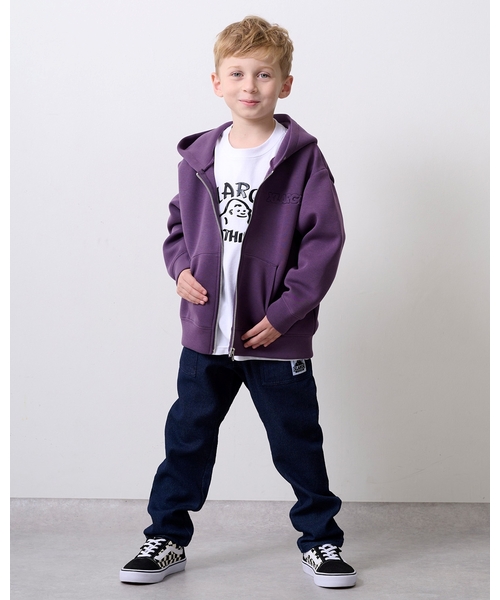XLARGE KIDS（エクストララージキッズ）の「バックOGダンボールニットジップパーカー（パーカー・キッズ・ブラック/パープル・140cm/130cm/110cm/120cm/90cm/100cm）」の14枚目の写真
