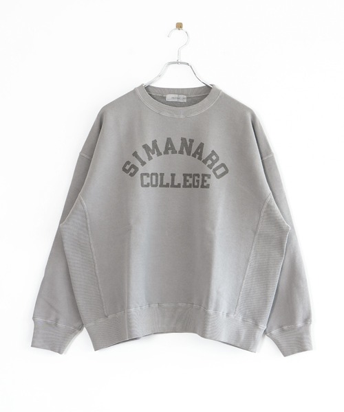 SOLAMONAT(ソラモナ)の「ピグメントプリントスウェット SIMMANARD(Tシャツ/カットソー・レディース・グレイッシュベージュ/チャコールグレー/グレー・FREE)」の2枚目の写真