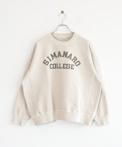 SOLAMONAT(ソラモナ)の「ピグメントプリントスウェット SIMMANARD(Tシャツ/カットソー・レディース・グレイッシュベージュ/チャコールグレー/グレー・FREE)」の8枚目の写真