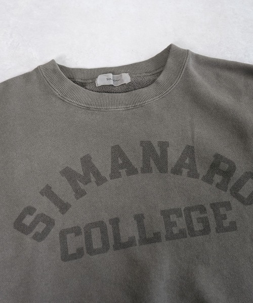 SOLAMONAT(ソラモナ)の「ピグメントプリントスウェット SIMMANARD(Tシャツ/カットソー・レディース・グレイッシュベージュ/チャコールグレー/グレー・FREE)」の12枚目の写真