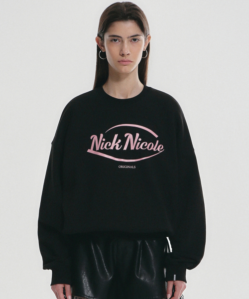 NICK&NICOLE(ニックアンドニコール)の「NICOLE ORIGINALS SWEATSHIRT_BLACK PINK(スウェット・レディース・その他・FREE)」の1枚目の写真