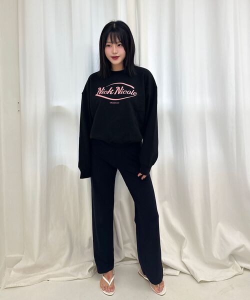 NICK&NICOLE(ニックアンドニコール)の「NICOLE ORIGINALS SWEATSHIRT_BLACK PINK(スウェット・レディース・その他・FREE)」の9枚目の写真