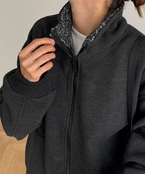 CANAL JEAN(キャナルジーン)の「choice_cnl/PAELEE 裏ボアスタンドカラーブルゾン(その他アウター・レディース・チャコールグレー・LARGE/MEDIUM)」の2枚目の写真