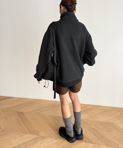 CANAL JEAN(キャナルジーン)の「choice_cnl/PAELEE 裏ボアスタンドカラーブルゾン(その他アウター・レディース・チャコールグレー・LARGE/MEDIUM)」の4枚目の写真