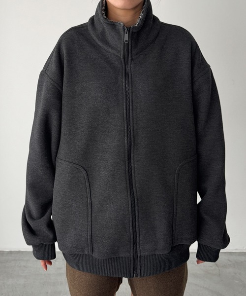CANAL JEAN(キャナルジーン)の「choice_cnl/PAELEE 裏ボアスタンドカラーブルゾン(その他アウター・レディース・チャコールグレー・LARGE/MEDIUM)」の8枚目の写真