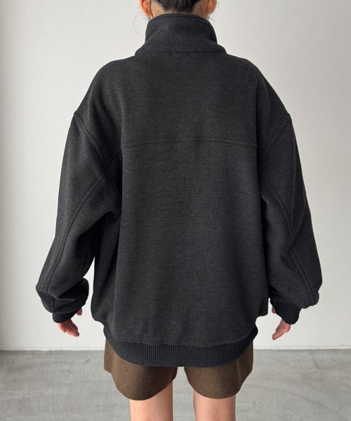 CANAL JEAN(キャナルジーン)の「choice_cnl/PAELEE 裏ボアスタンドカラーブルゾン(その他アウター・レディース・チャコールグレー・LARGE/MEDIUM)」の10枚目の写真