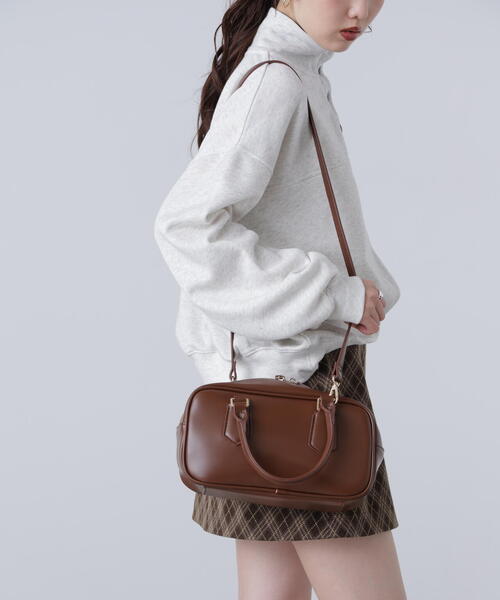 FREE'S MART（フリーズマート）の「◆２ＷＡＹスクエアバッグ（ハンドバッグ・レディース・ブラウン/ブラック・ﾌﾘ-）」の8枚目の写真