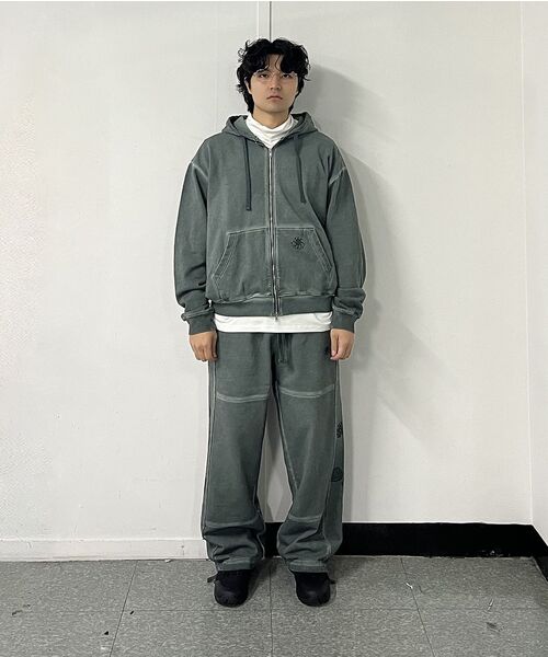 Millo Archive（ミロ アーカイブ）の「スプレッドイージーウォッシュドフード集業 [フェードグリーン]（パーカー・メンズ・その他・MEDIUM/LARGE/X-LARGE）」の11枚目の写真
