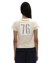チーム76パッチショートスリーブTシャツ_クリーム