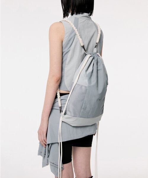 FLAREUP（フレアアップ）の「Wave Handmade Gym Sack - Sky Gray (FL-724)（バックパック/リュック・レディース・スカイブルー・FREE）」の15枚目の写真