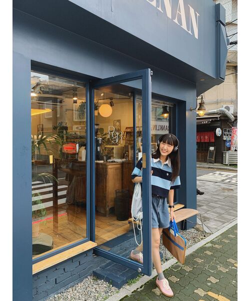 FLAREUP（フレアアップ）の「Wave Handmade Gym Sack - Sky Gray (FL-724)（バックパック/リュック・レディース・スカイブルー・FREE）」の5枚目の写真