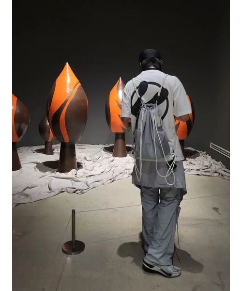 FLAREUP（フレアアップ）の「Wave Handmade Gym Sack - Sky Gray (FL-724)（バックパック/リュック・レディース・スカイブルー・FREE）」の3枚目の写真